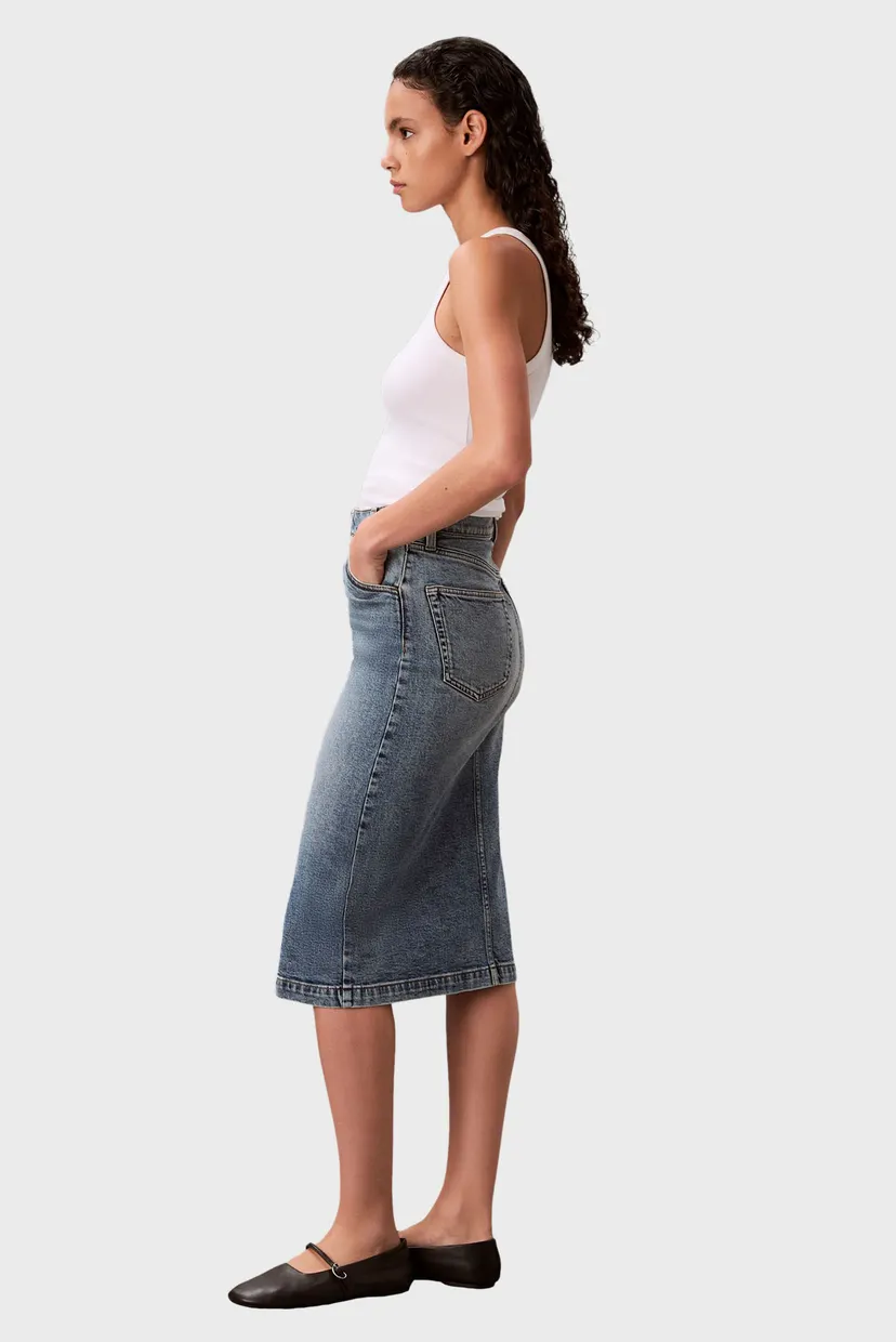 Женская голубая джинсовая юбка ZIP FRONT VINTAGE 3