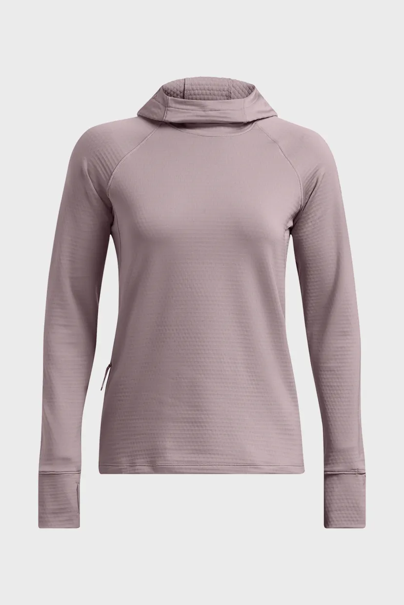 Женское пудровое худи UA LE CW Balaclava Hoodie 4
