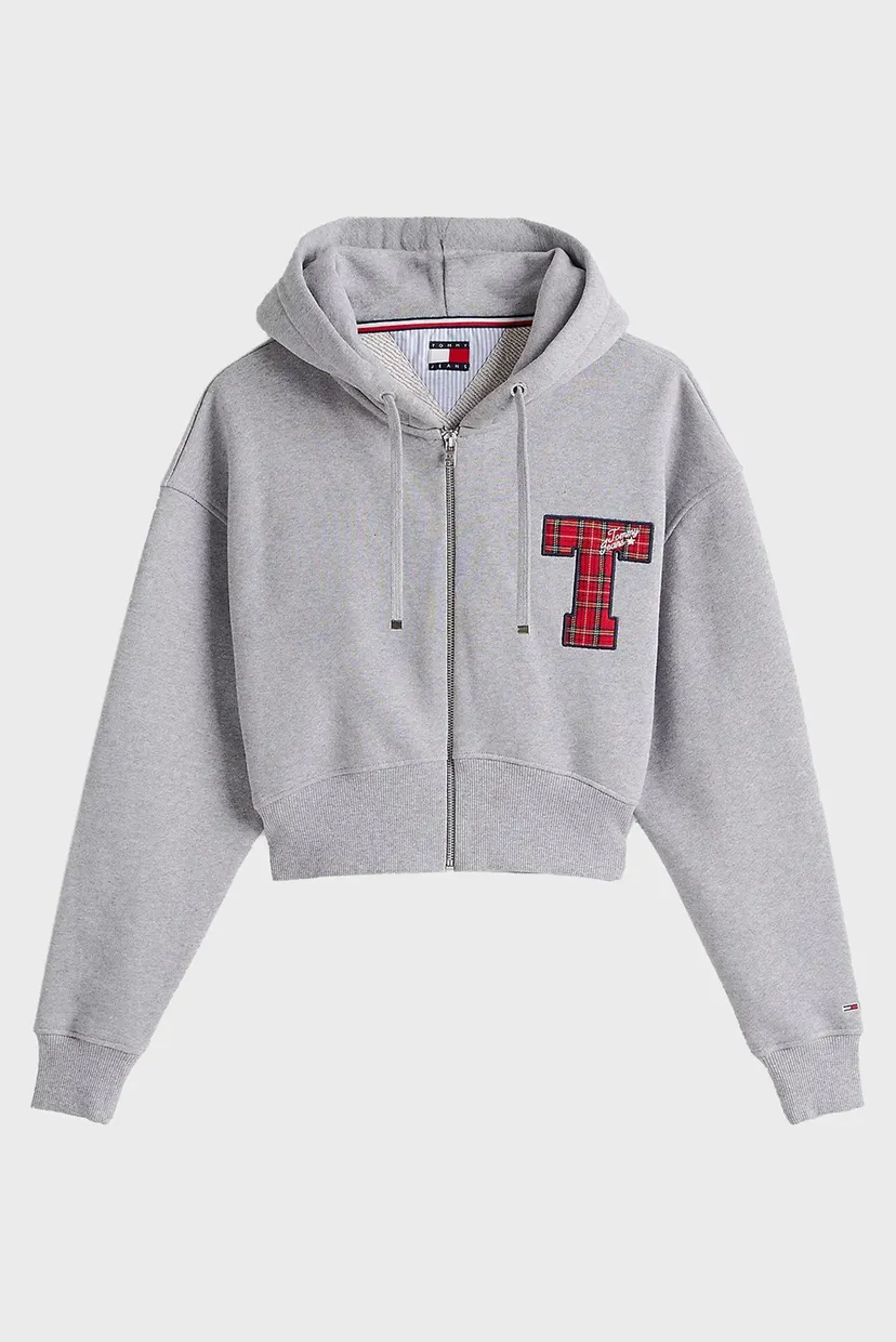Жіноче світло-сіре худі TJW ZIP THRU HOODIE APPLIQUE 5
