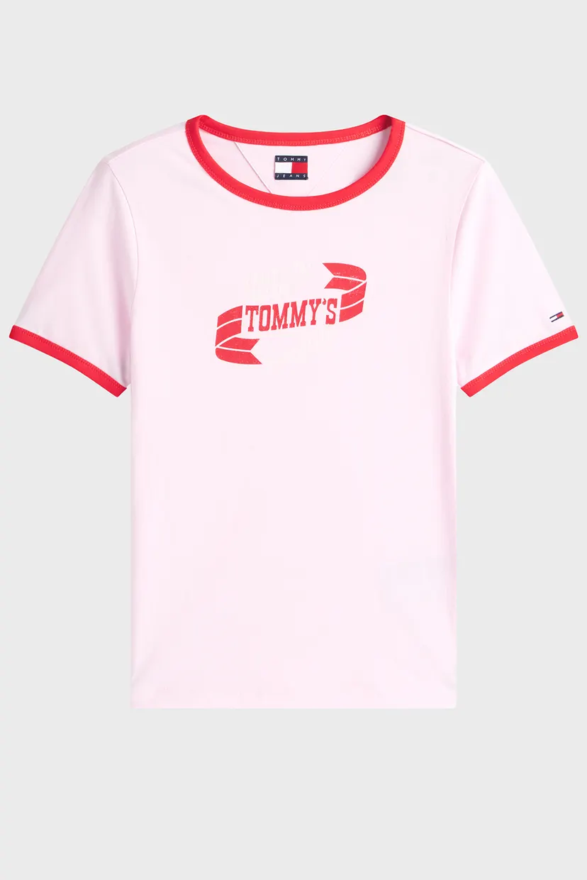 Женская розовая футболка TJW REG NOVELTY RINGER EXT 5