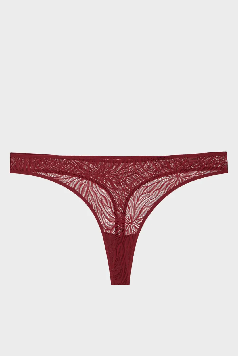 Жіночі червоні трусики THONG 6