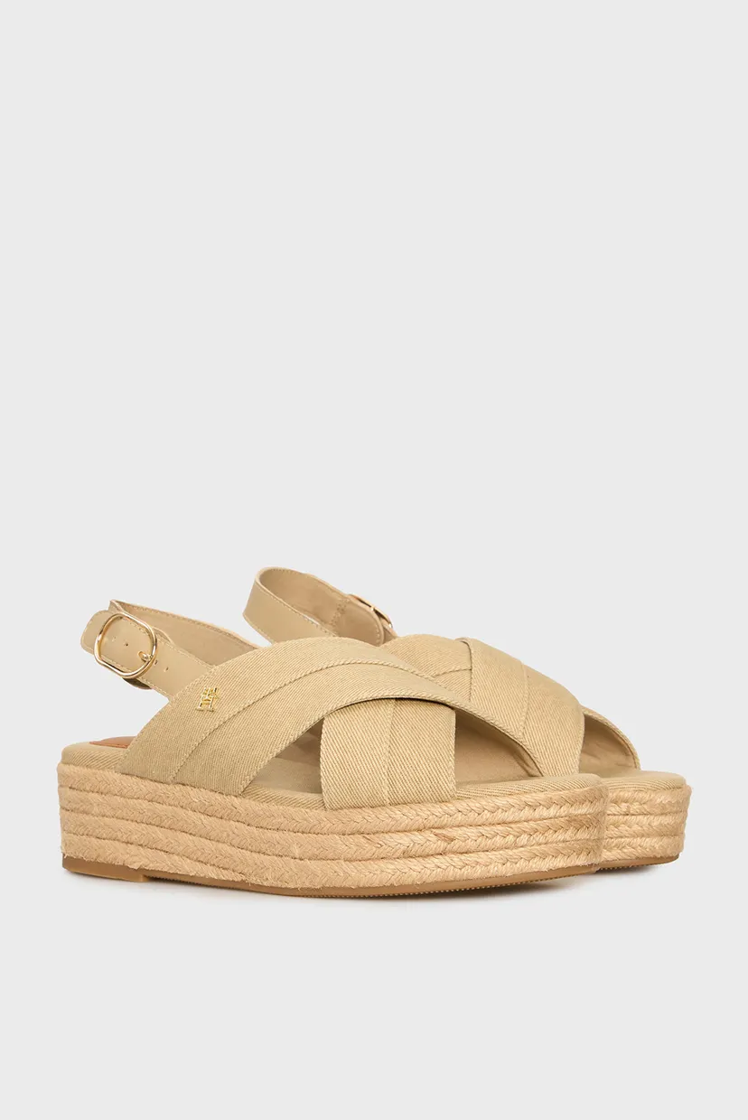 Жіночі бежеві сандалі DENIM ESPADRILLE PLATFORM SANDAL 3