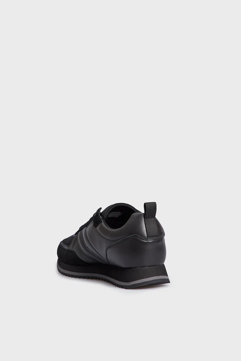 Мужские черные кожаные кроссовки LOW TOP LACE UP MIX 5
