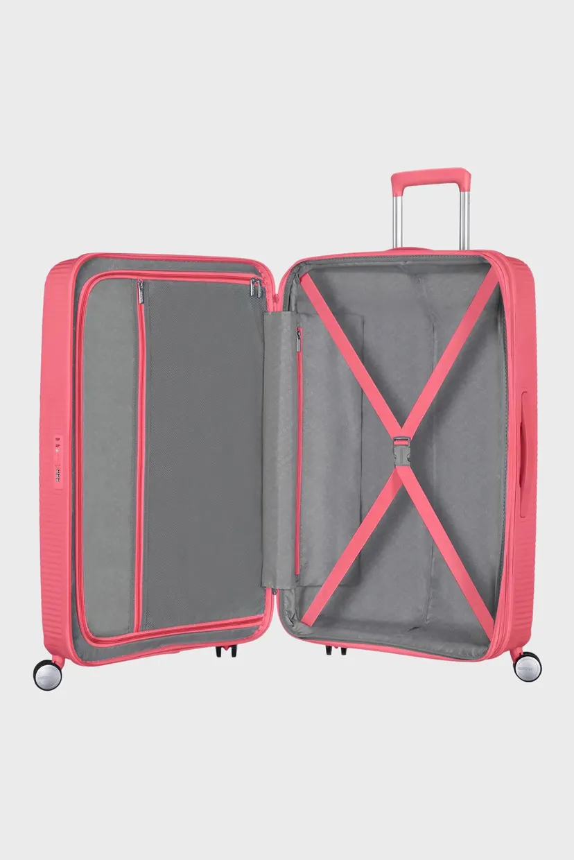 Женский розовый чемодан 67 см SOUNDBOX PINK 5