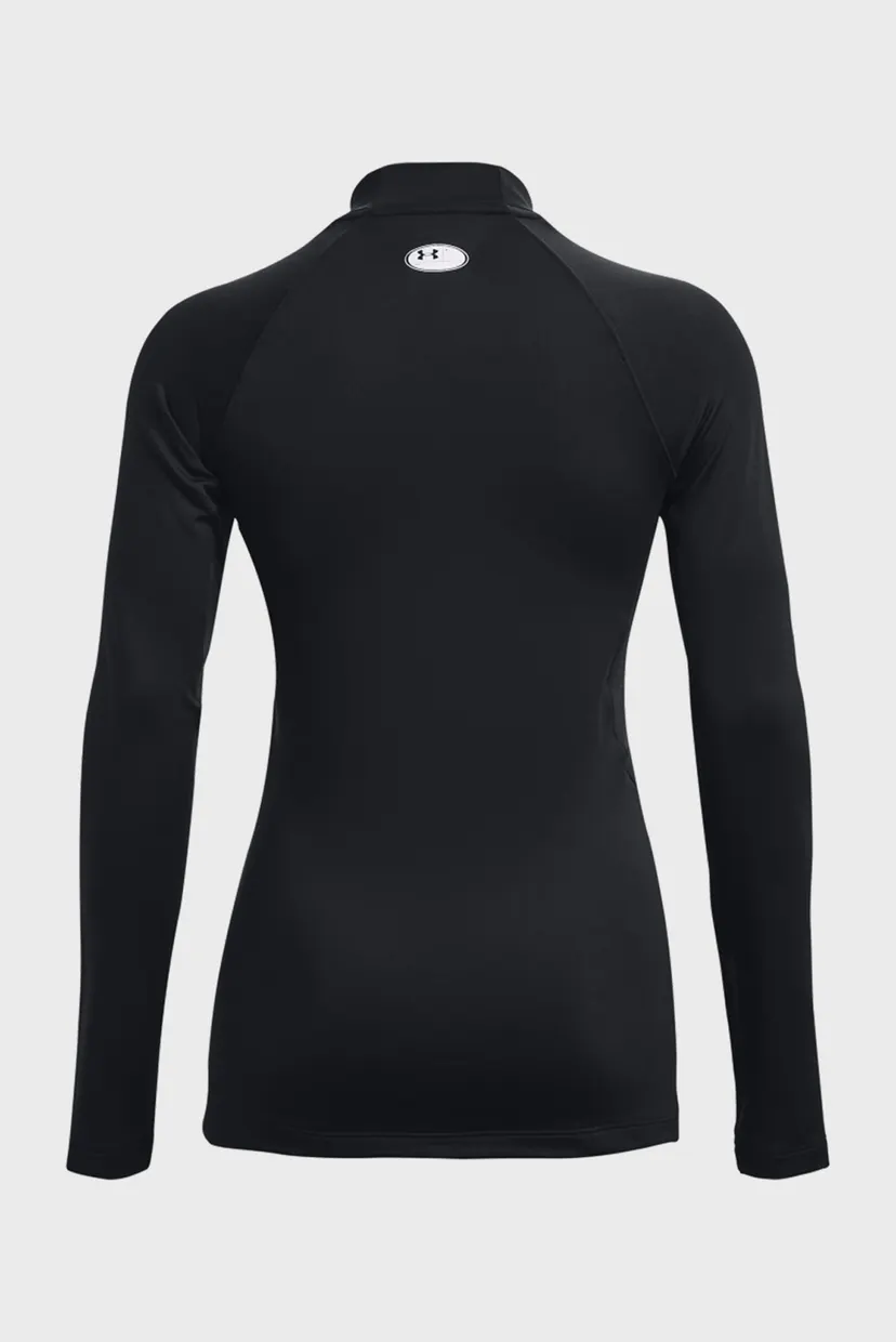 Женский черный лонгслив UA CG Authentics Mockneck-BLK 6