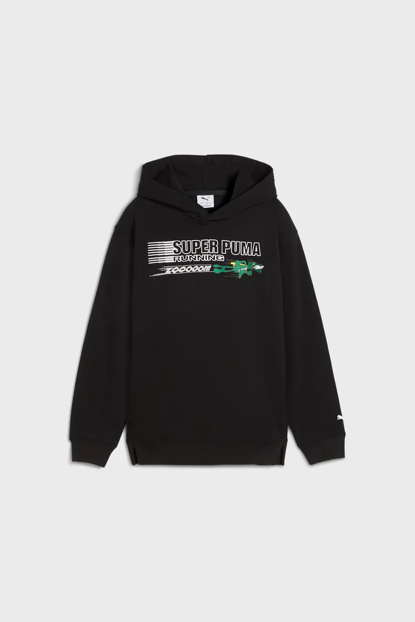 Детское черное худи Super PUMA Relaxed Hoodie Youth 4