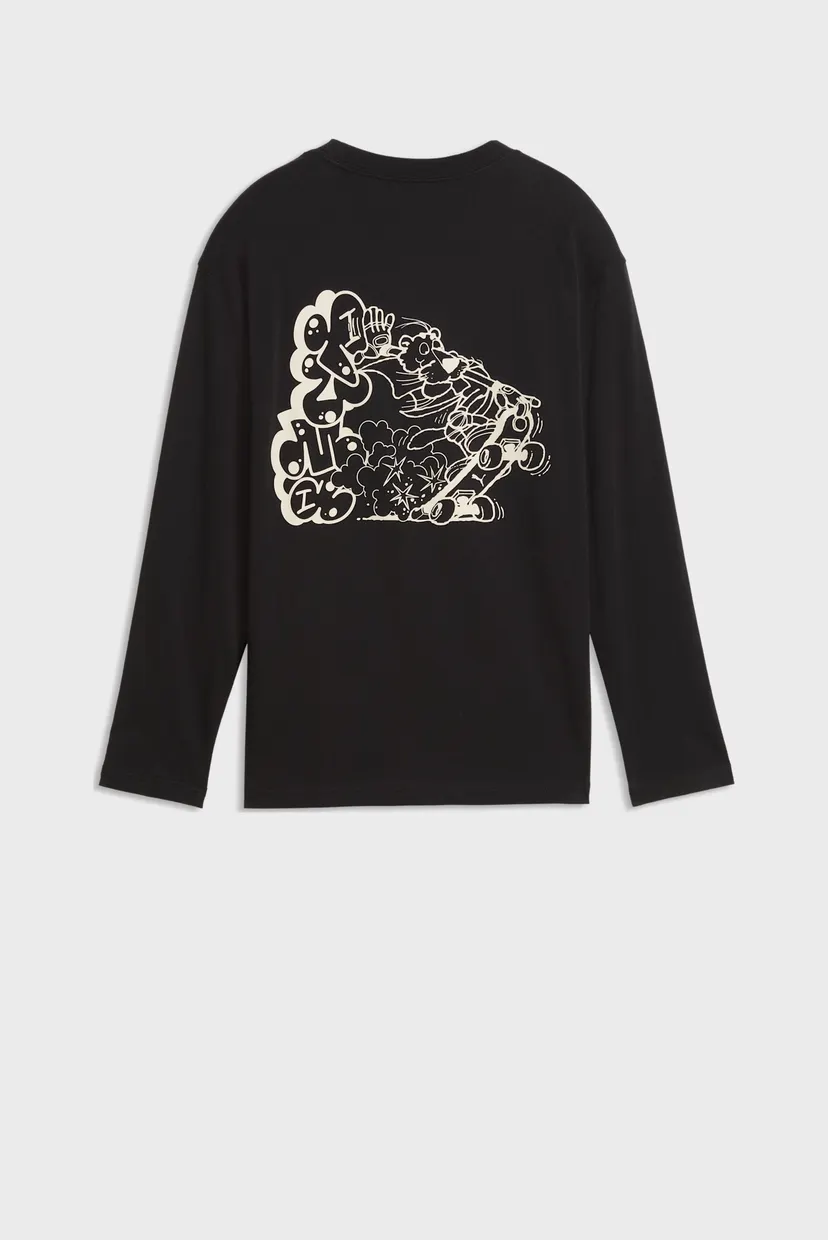 Детский черный лонгслив MID 90s Relaxed Long Sleeve Tee Youth 5