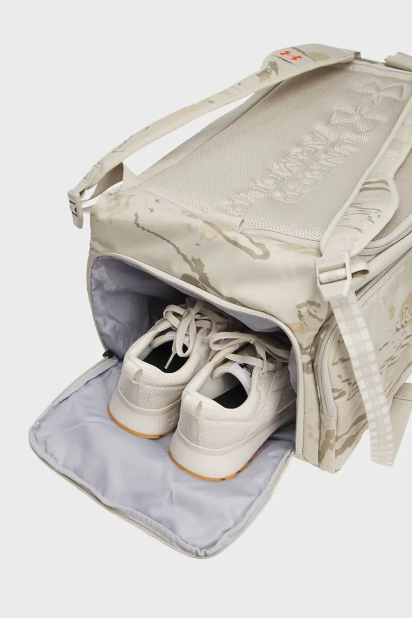 Бежевая спортивная сумка-рюкзак UA Contain Duo MD BP Duffle-BRN 5