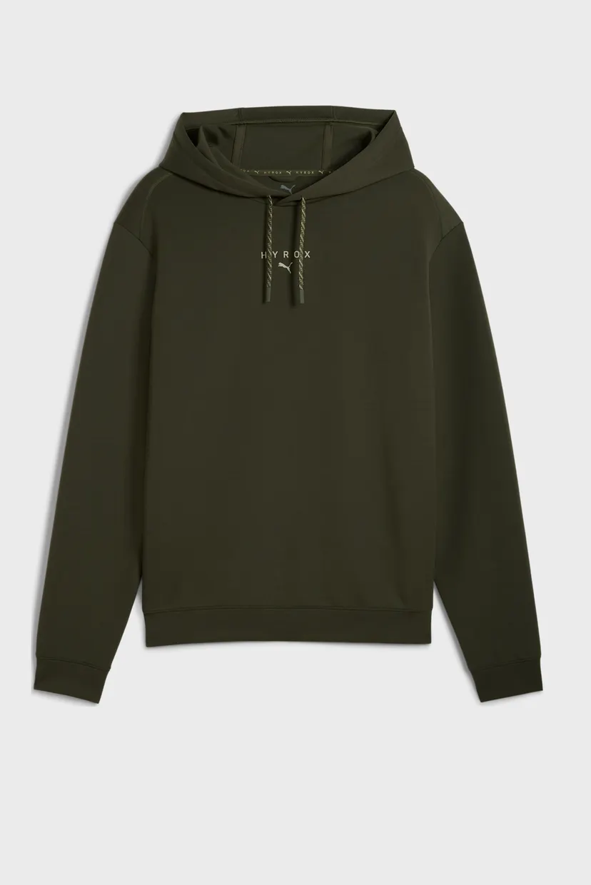 Чоловіче темно-зелене худі PUMA x HYROX CLOUDSPUN Hoodie Men 4