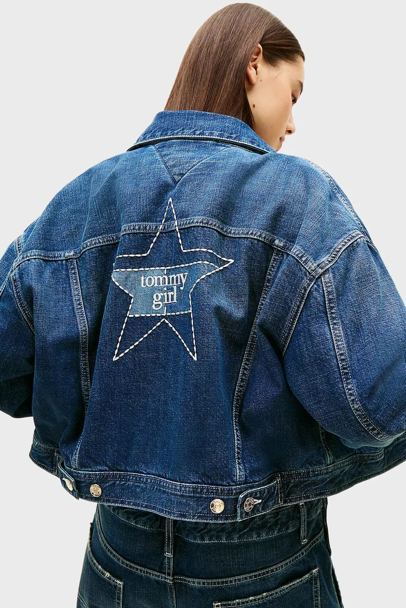 Женская синяя джинсовая куртка TOMMY GIRL TRUCKER 5