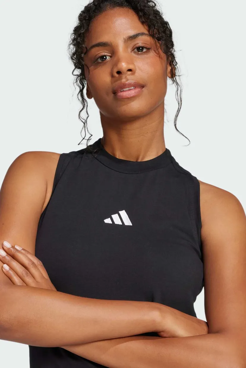 Жіноча чорна сукня Essentials 3-Stripes Long Racerback 4