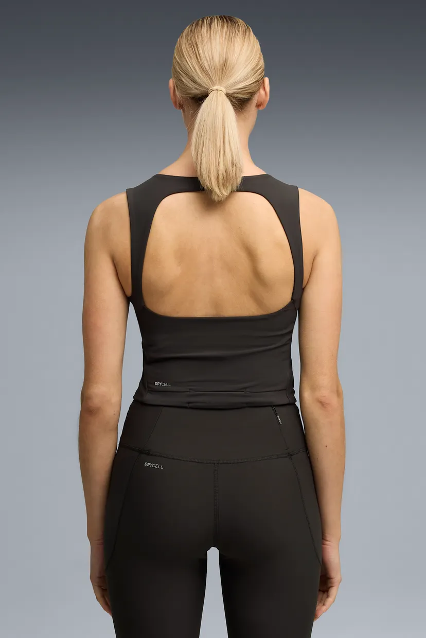 Женский черный топ LIGHTSTRIDE Cropped Running Tank Women 3