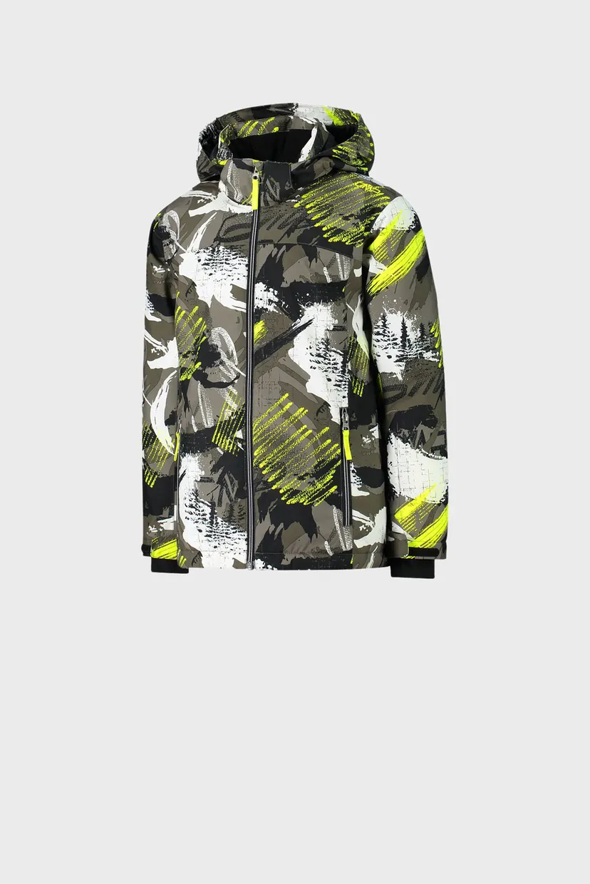 Дитяча лижна куртка з візерунком SNAPS HOOD TWILL 3