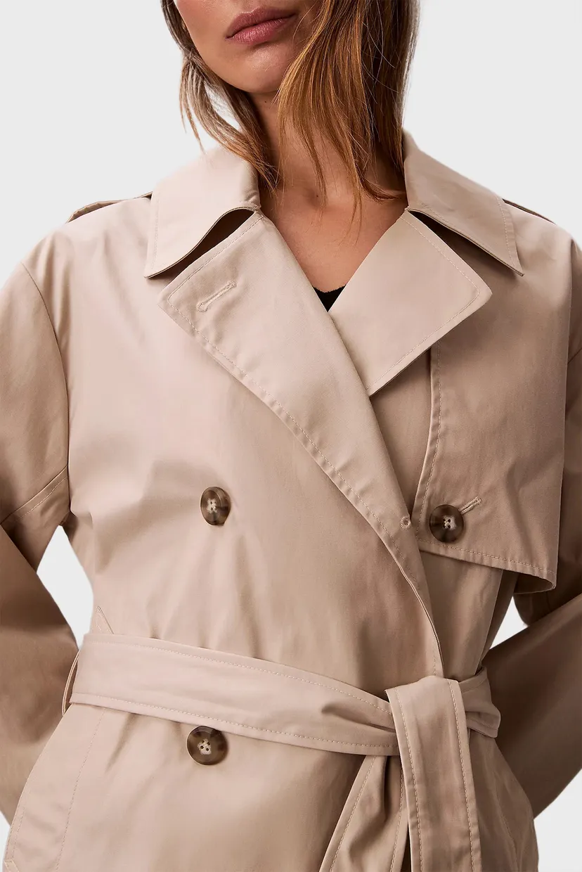 Женский бежевый тренч MID LENGTH COTTON TRENCH 6