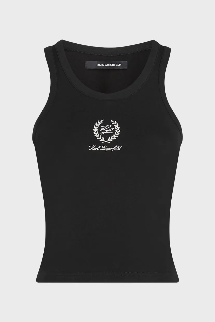 Женская черная майка hotel karl crest 5