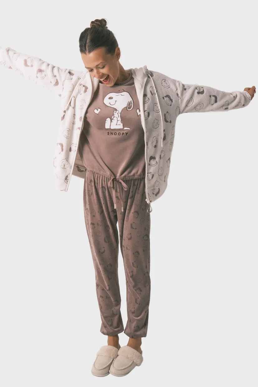 Женское белое худи с узором Snoopy women'secret 4412197 — MD-Fashion
