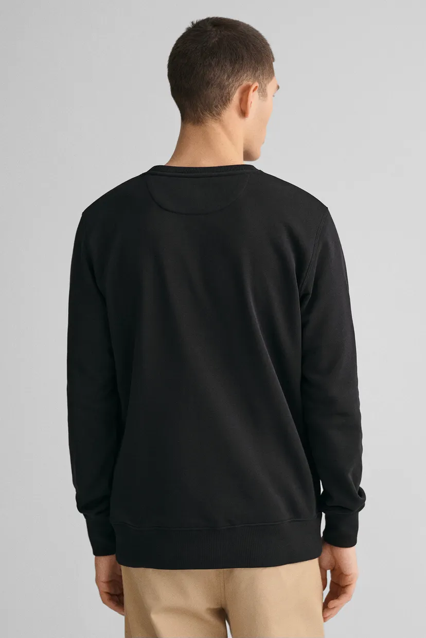 Чоловічий чорний світшот REG SHIELD C-NECK SWEAT 3