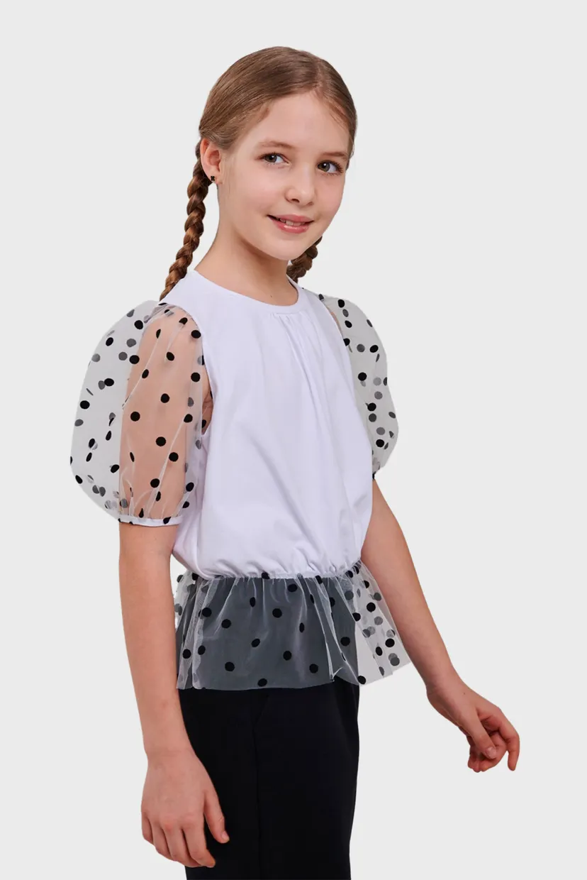 Дитяча біла блуза 3