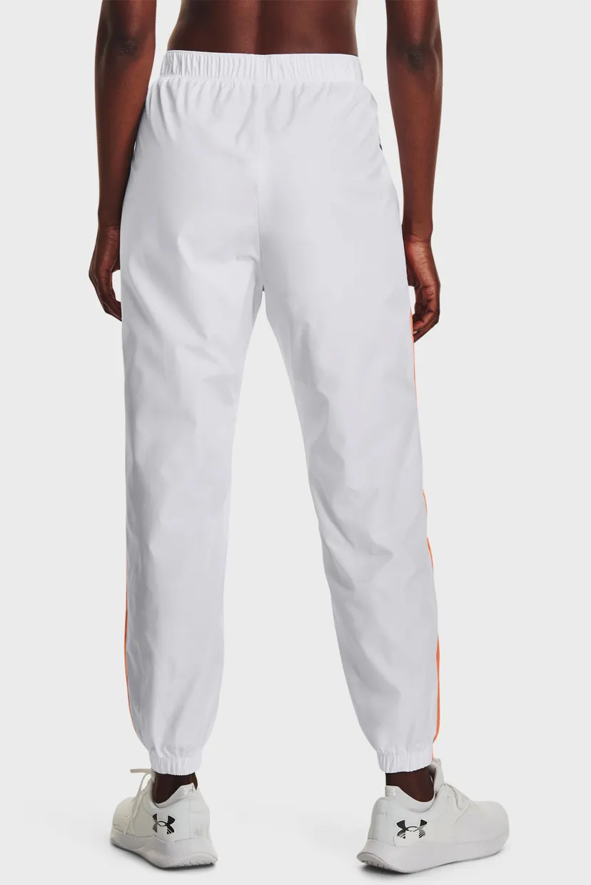 Женские белые спортивные брюки UA Rush Woven Pant 3