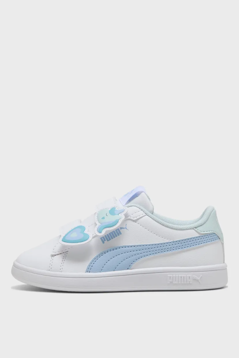 Дитячі білі кеди PUMA Smash 3.0 Badges Kids' Sneakers 3