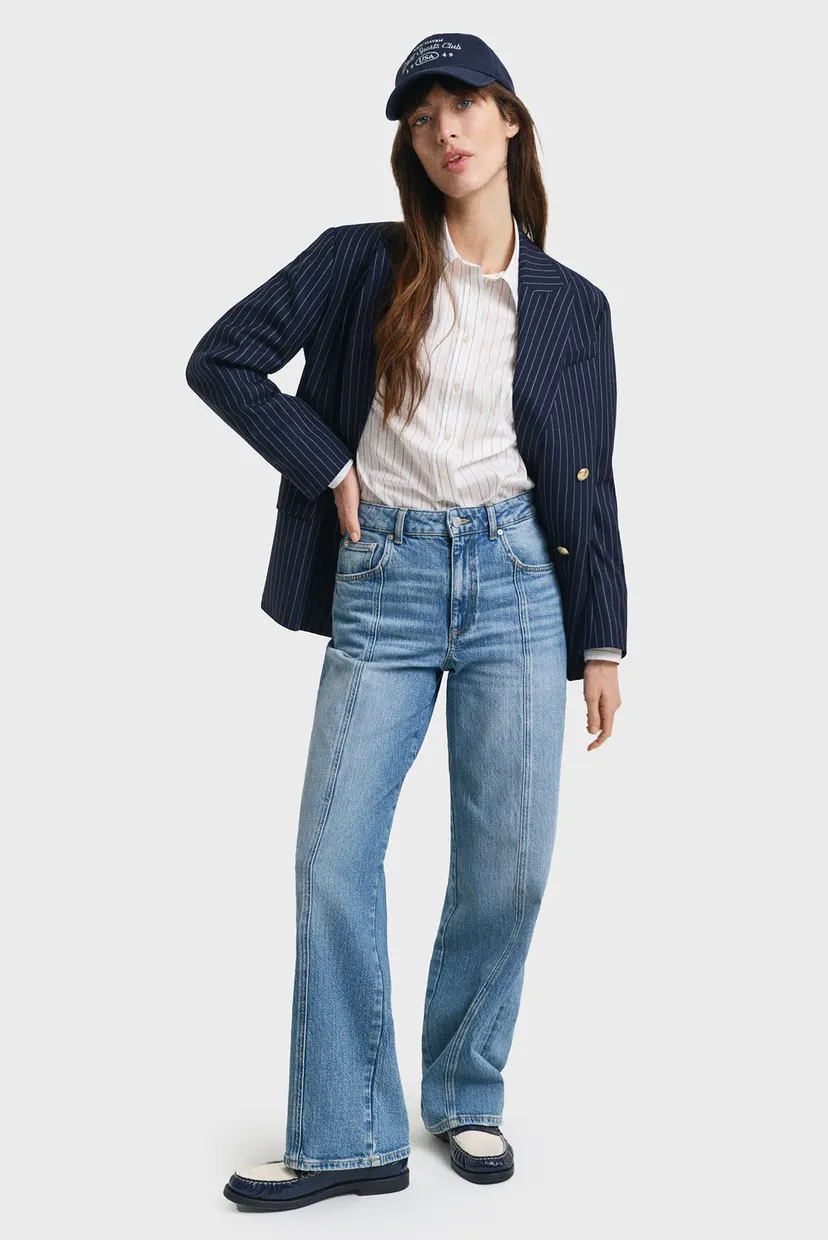 Женские синие джинсы RELAXED STRETCH SEAM 4
