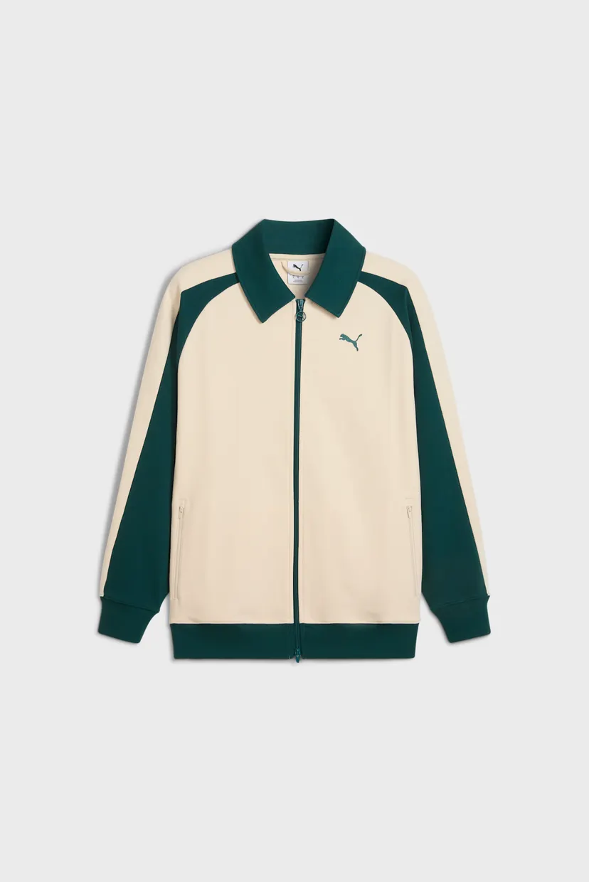 Бежева спортивна кофта T7 Relaxed Wing Collar Track Jacket Unisex (унісекс) 6
