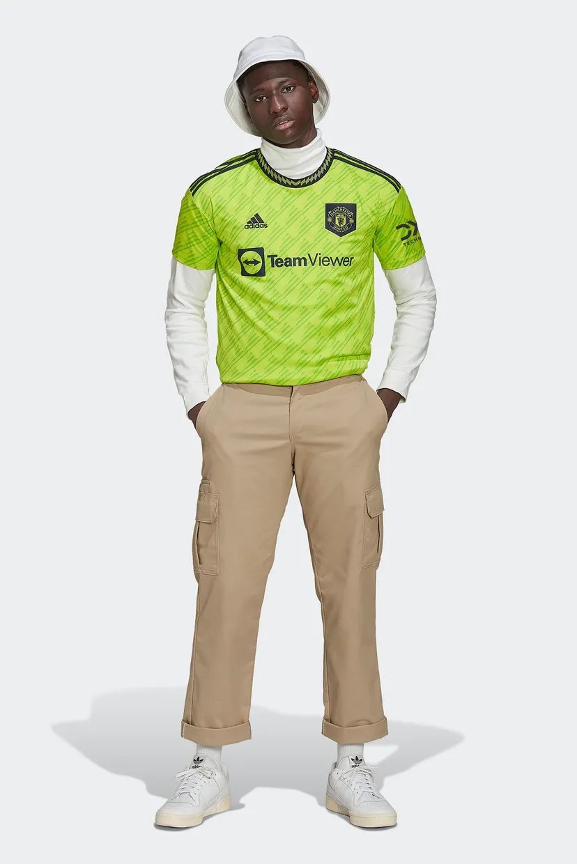 ウェア MANCHESTERUNITED soccer uniform Мужская зеленая резервная футболка Manchester United 22/23 adidas
