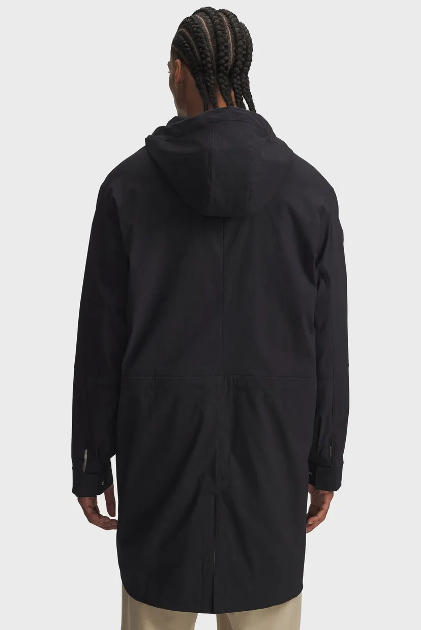 Мужская черная ветровка UA Unstoppable Txt Long Jkt 3