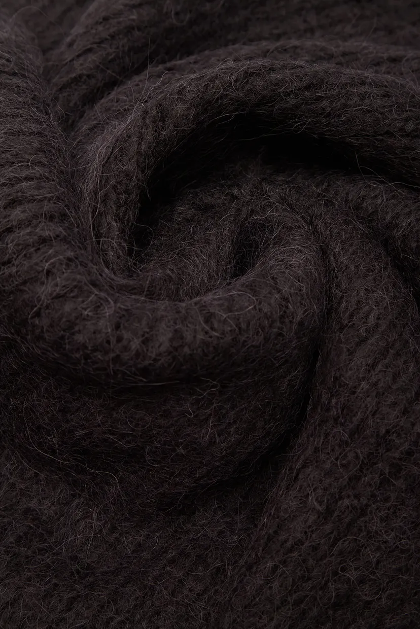 Женский черный шерстяной шарф K ESSENTIAL KNIT SCARF 4
