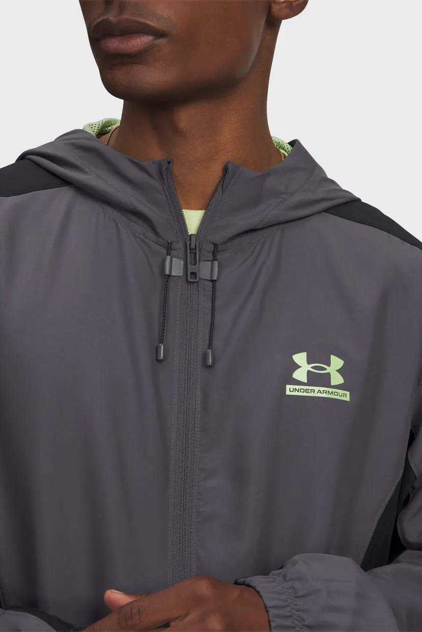 Чоловіча темно-сіра вітровка UA Tech Sport Woven Jkt 3