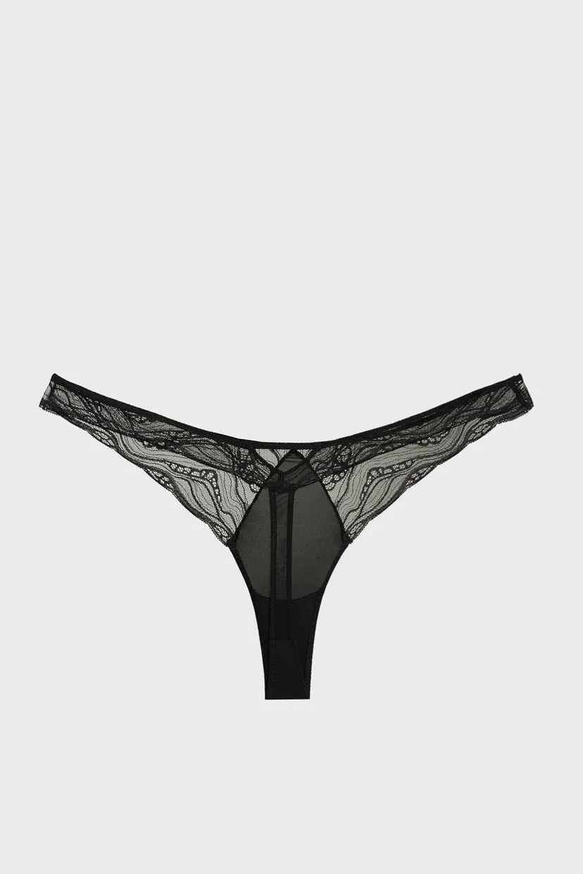 Жіночі чорні трусики THONG 8