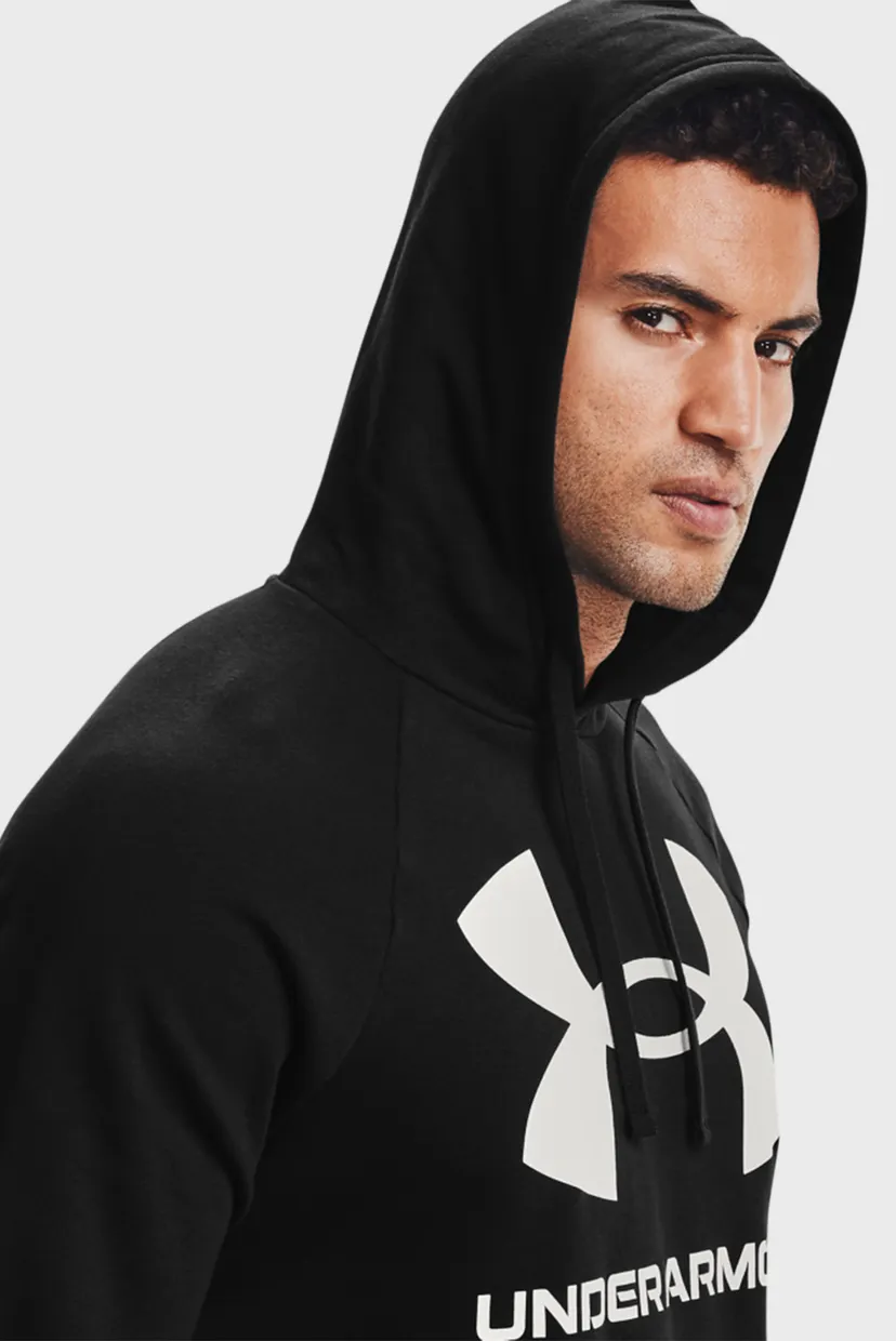 Чоловіче чорне худі UA Rival Fleece Big Logo HD 4