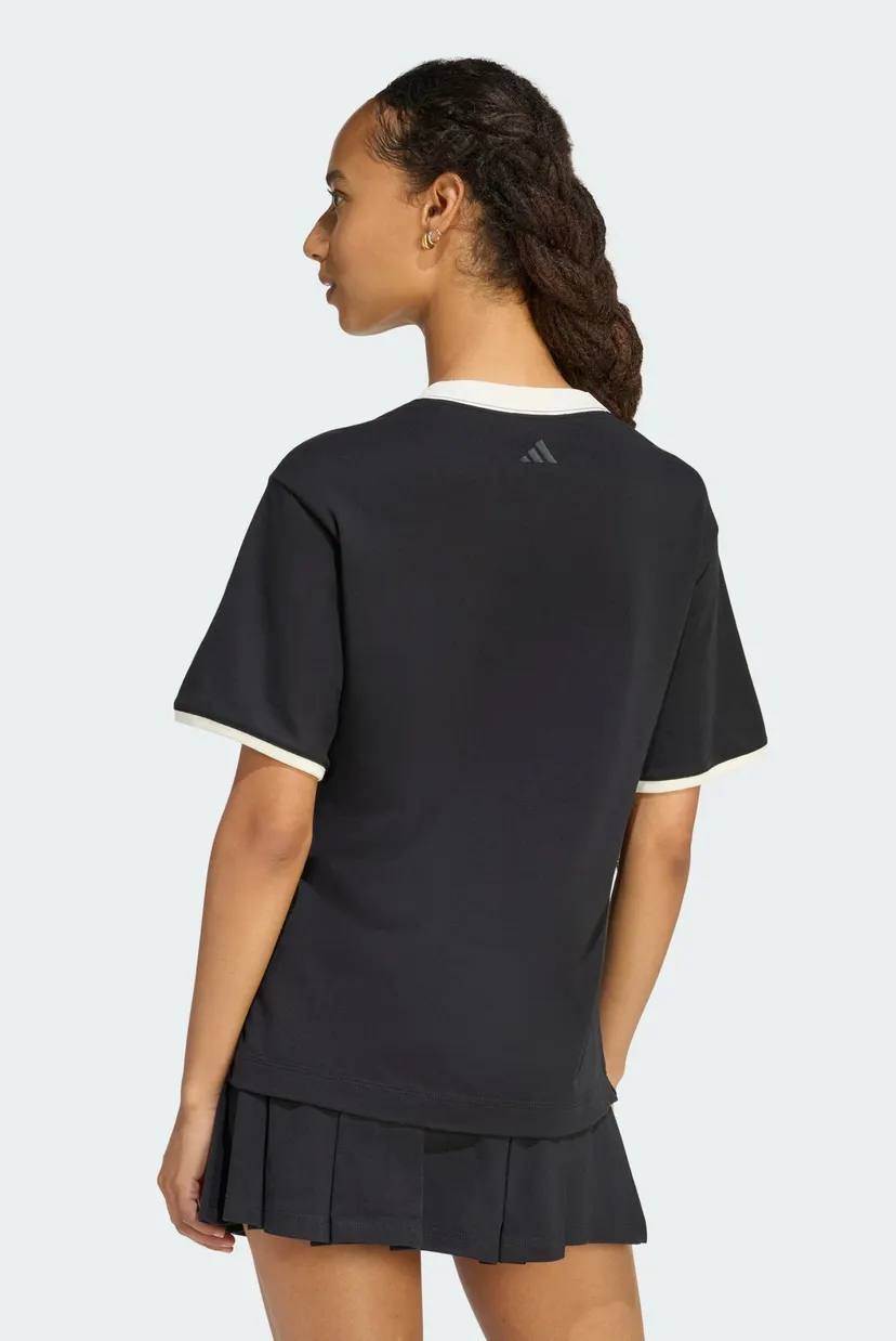 Женская черная футболка Seasonal Essentials Colorpop with Embroidered Graphic 3