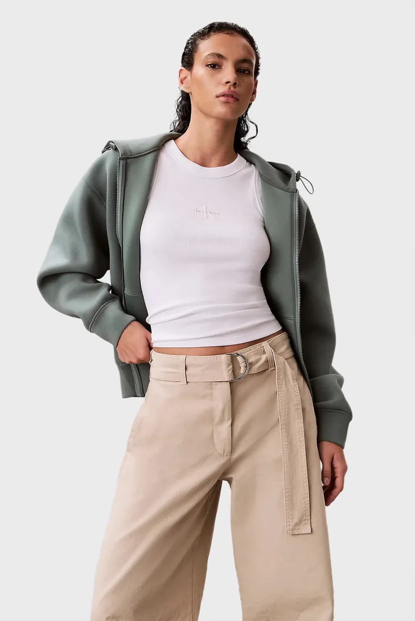 Женские бежевые брюки COTTON SEAMED PANT 6