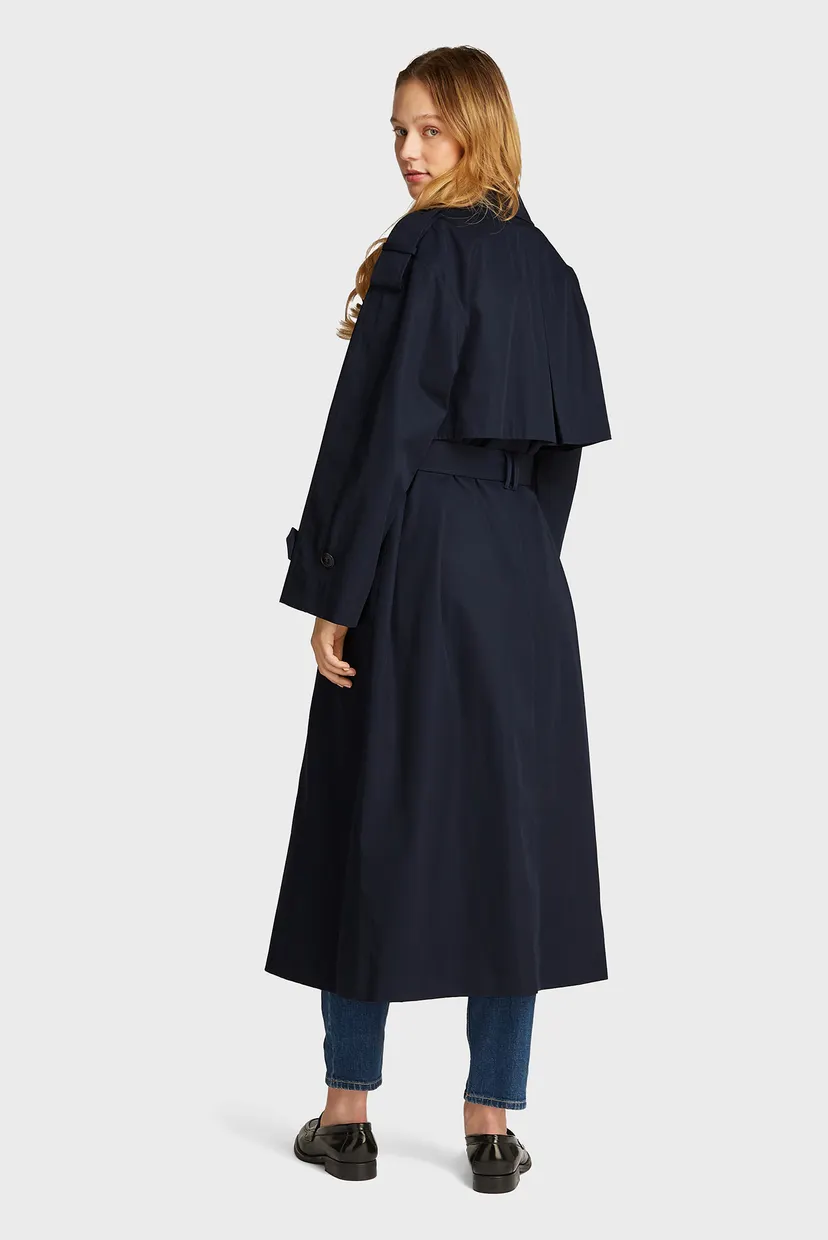 Жіночий темно-синій тренч OVERSIZED TRENCH COAT 3