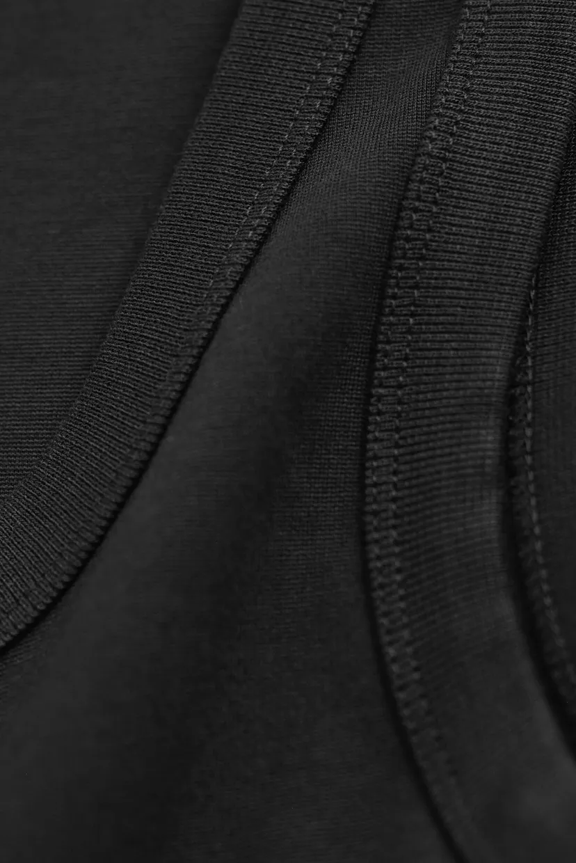 Жіноча чорна сукня MIDI JERSEY WOVEN COMBO DRESS 3
