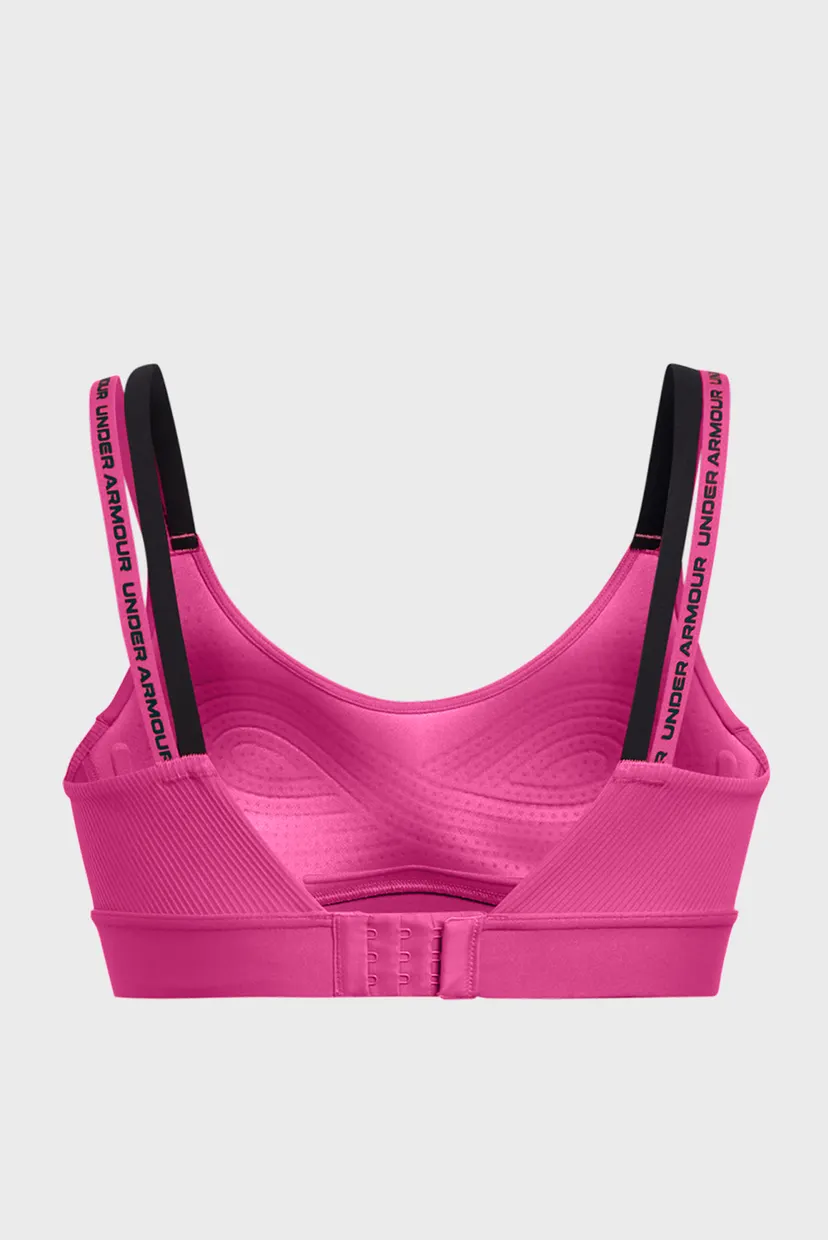 Жіночий рожевий топ UA Infinity Mid 2.0 Rib Bra 5