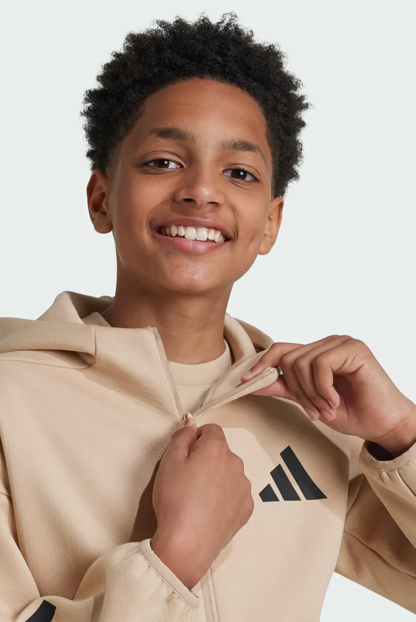 Детское бежевое худи adidas Z.N.E. Full-Zip Kids 4