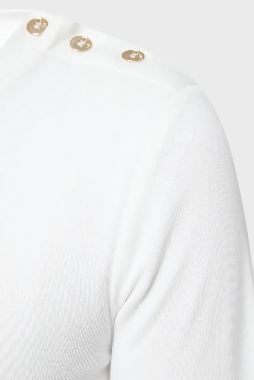 Жіноча біла футболка BUTTON T-SHIRT 3