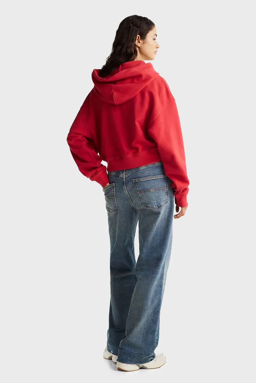Женское красное худи TJW BOXY CRP GMD VARSITY 3