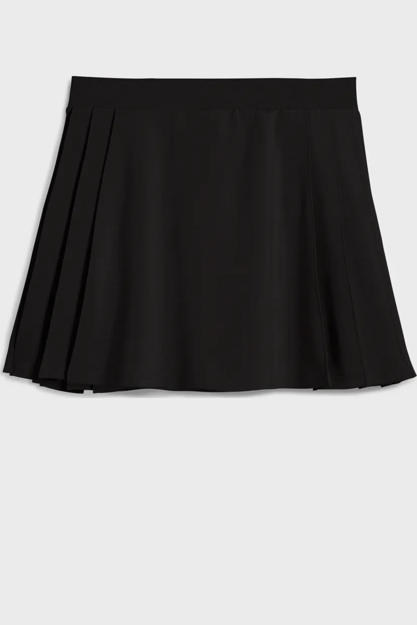 Женская черная юбка Wardrobe Essentials Pleated Skirt Women 7