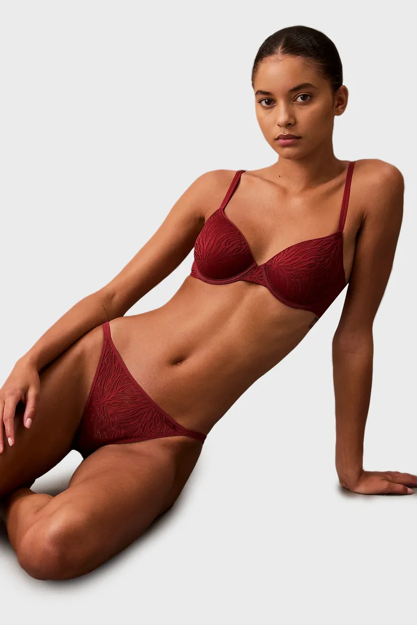 Жіночий бордовий бюстгальтер LIGHTLY LINED DEMI 4