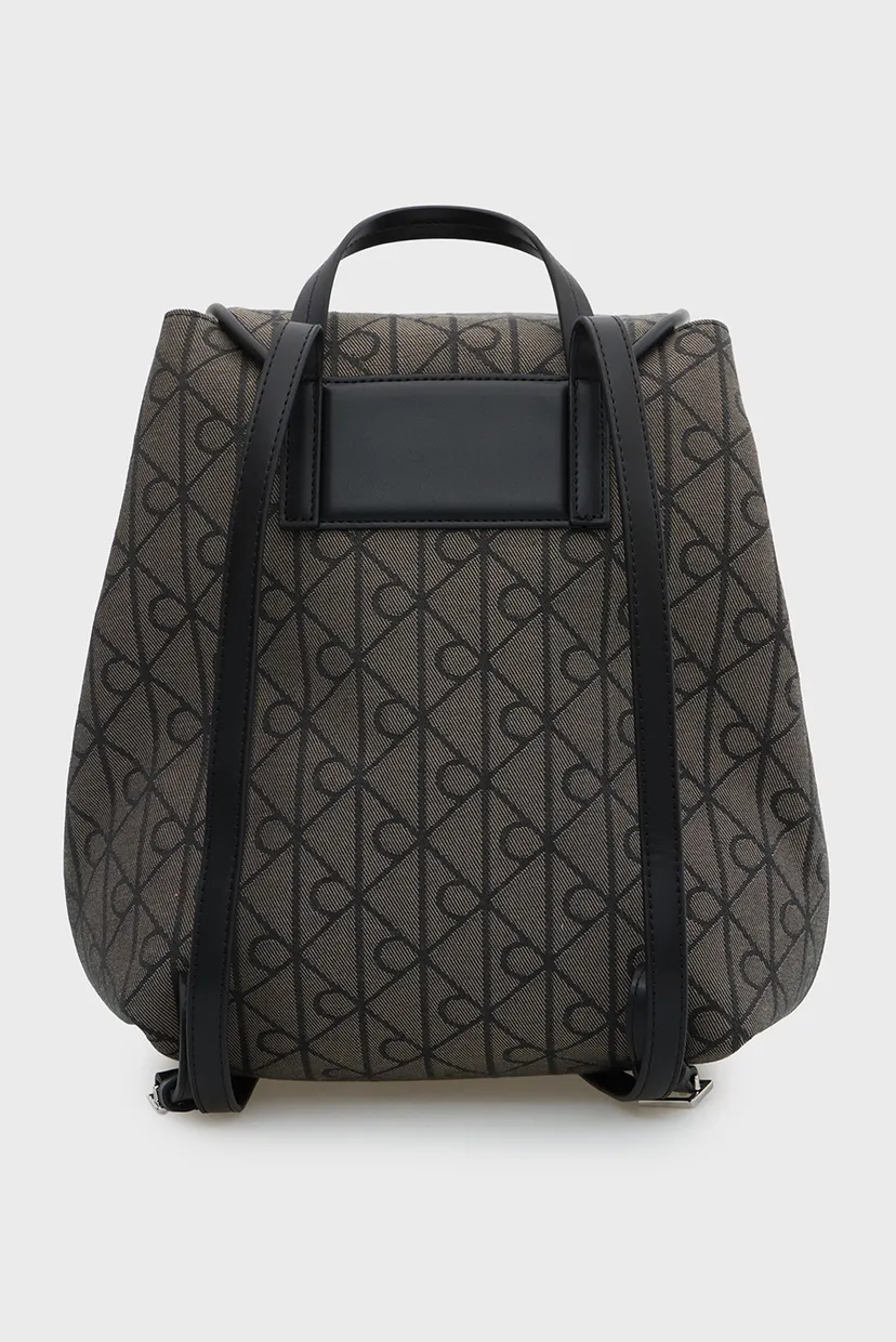 Жіночий сірий рюкзак з візерунком EMBLEM AOP JACQUARD 4