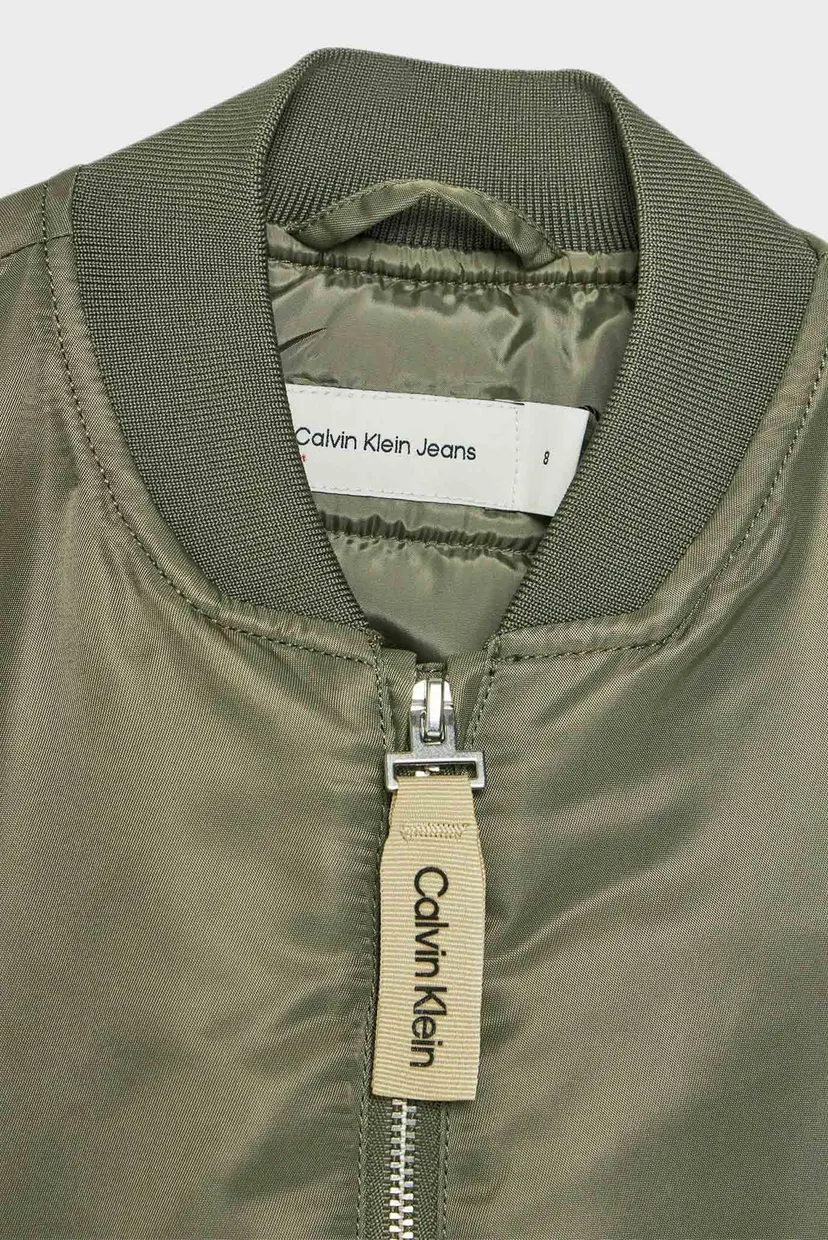 Дитячий зелений бомбер SATIN HERO BOMBER 4