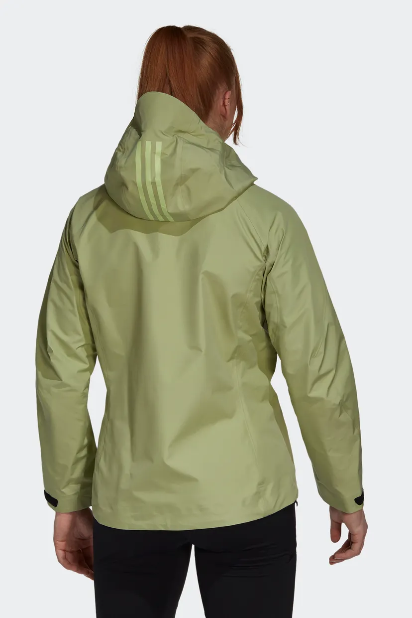 Женская зеленая куртка-дождевик Terrex Techrock GORE-TEX adidas