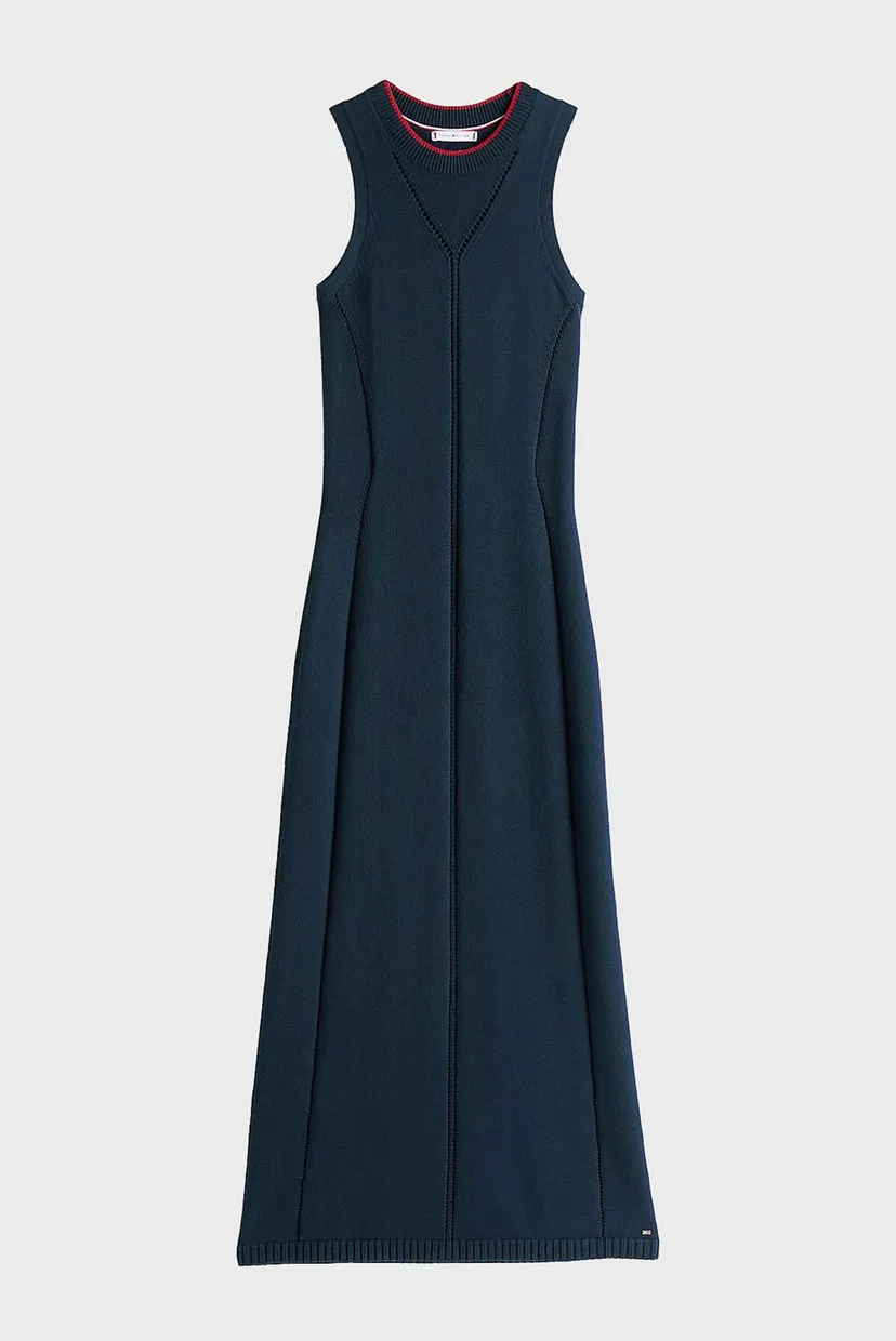 Жіноча темно-синя сукня TH X SRG MAXI KNIT DRESS 5
