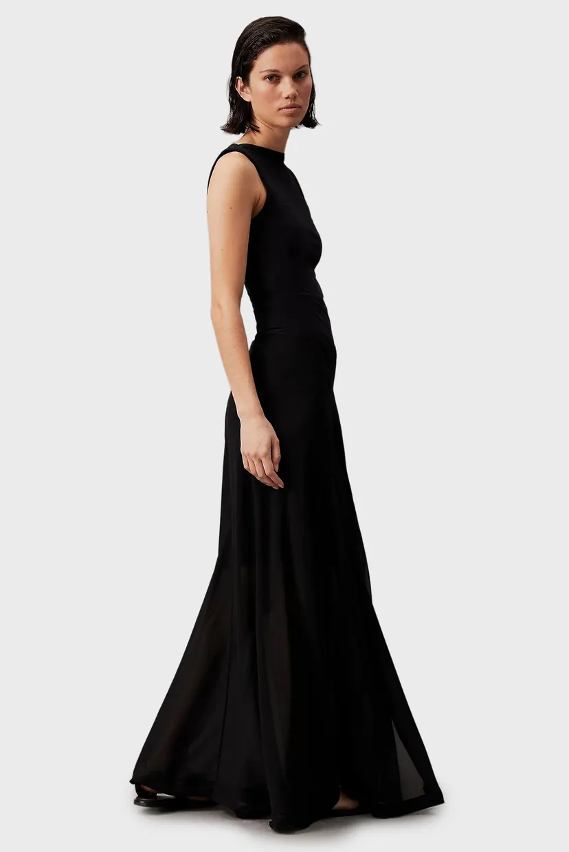 Жіноча чорна спідниця GEORGETTE ANKLE 3