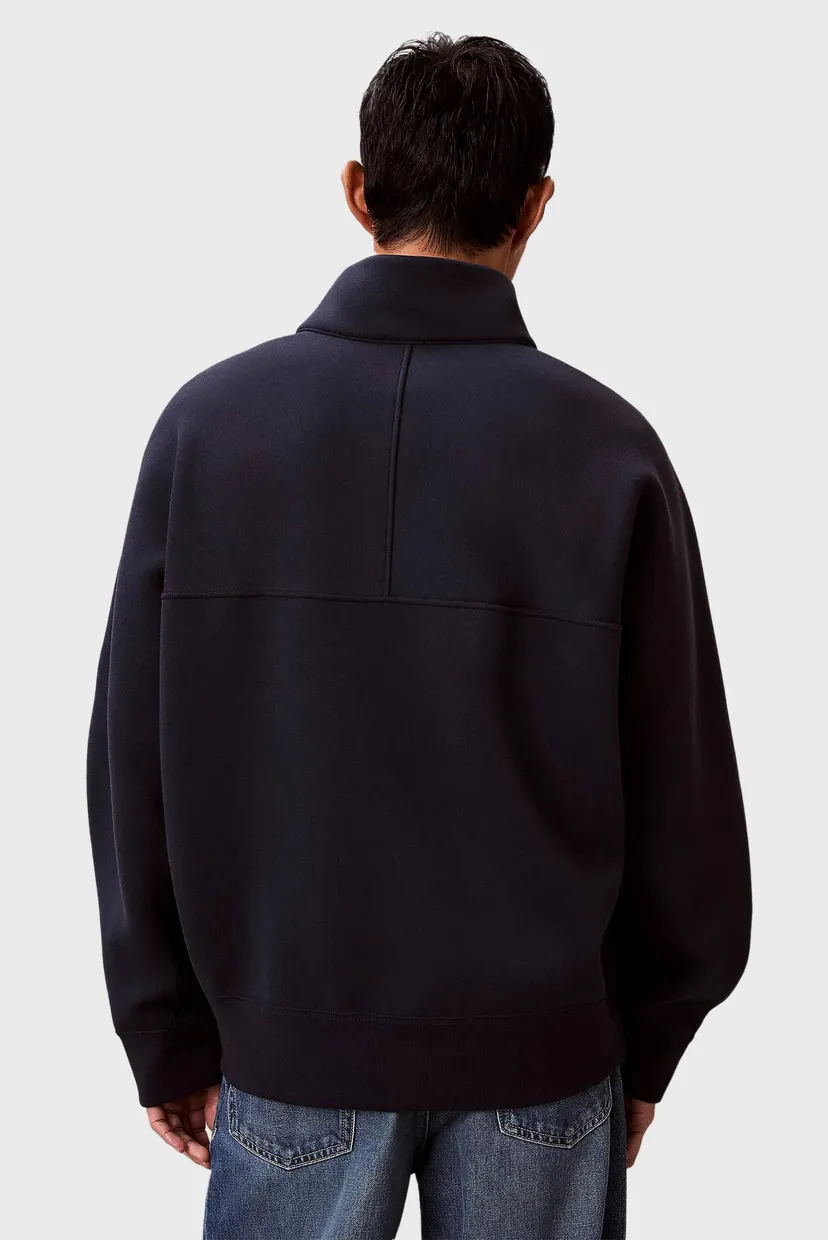 Чоловіча темно-синя спортивна кофта LS COTTON SPACER STRIPE RIB QTR 3