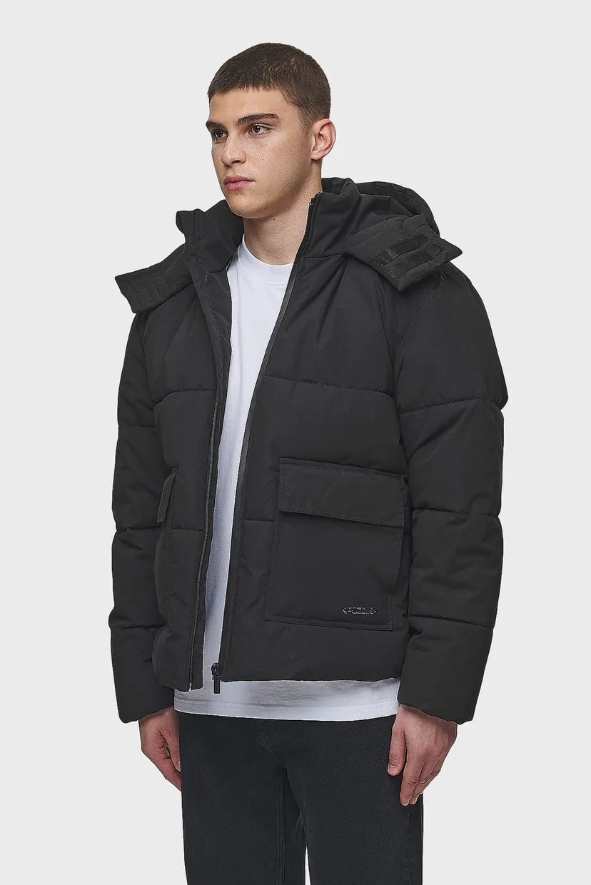 Чоловіча чорна куртка CARVEL WATER-REACTIVE LOGO PUFFER JACKET 5