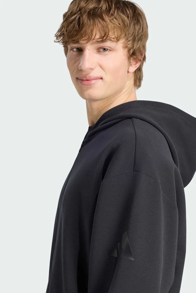 Чоловіче чорне худі SOFT LUX FULL-ZIP 5
